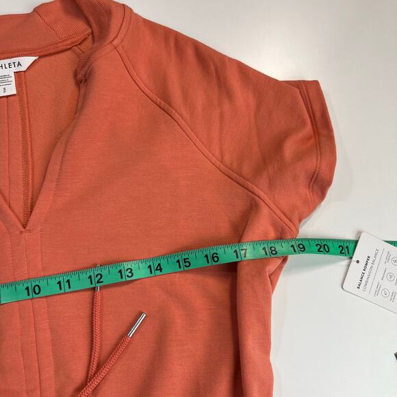 Athleta Balance Romper Women's Sz Small NWT Short Jumpsuit Soft Persimmon Orange - Picture 10 of 14